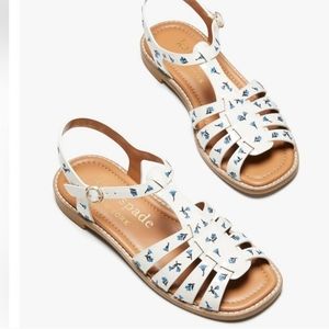 Kate Spade White and Blue Sandals